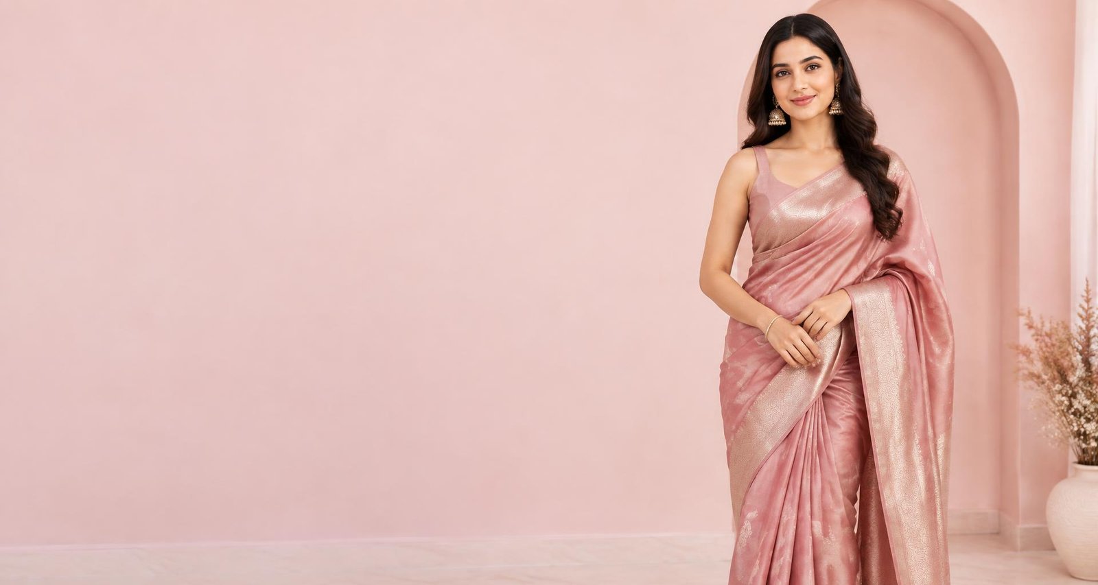 Nirmaya rose silk saree collection